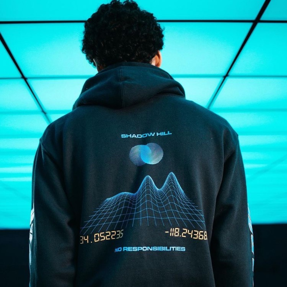 SHADOW HILL Blue Lava Zip-Up Hoodie